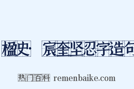 楹史·宸奎坚忍字造句是什么意思的图片